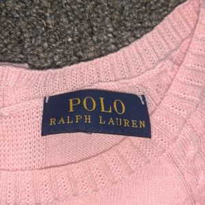 Girls pink RL sweater